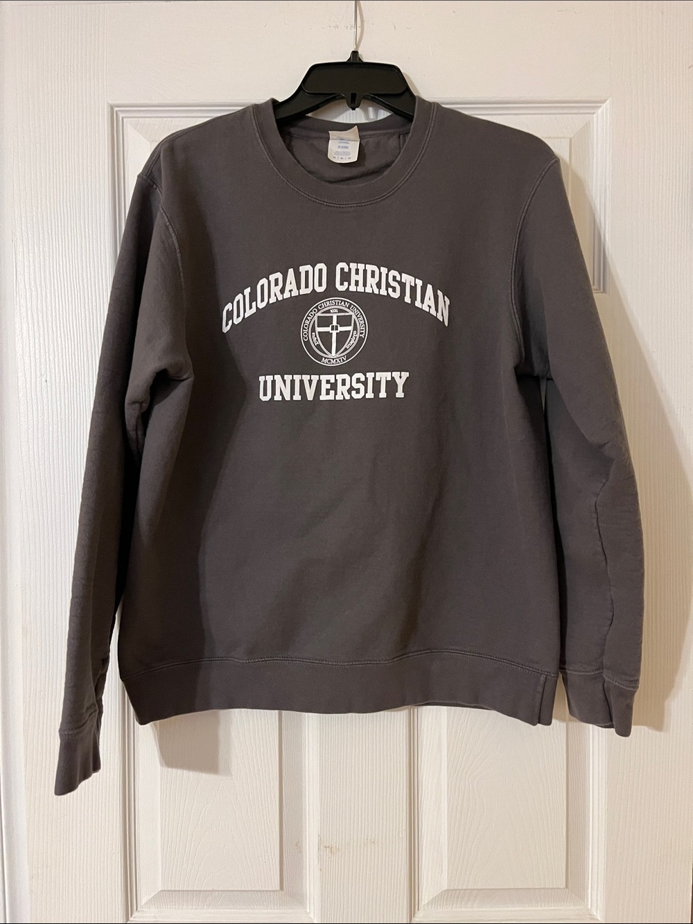 Colorado Christian University Grey Crewneck Sweatshirt - Collegiate Comfort